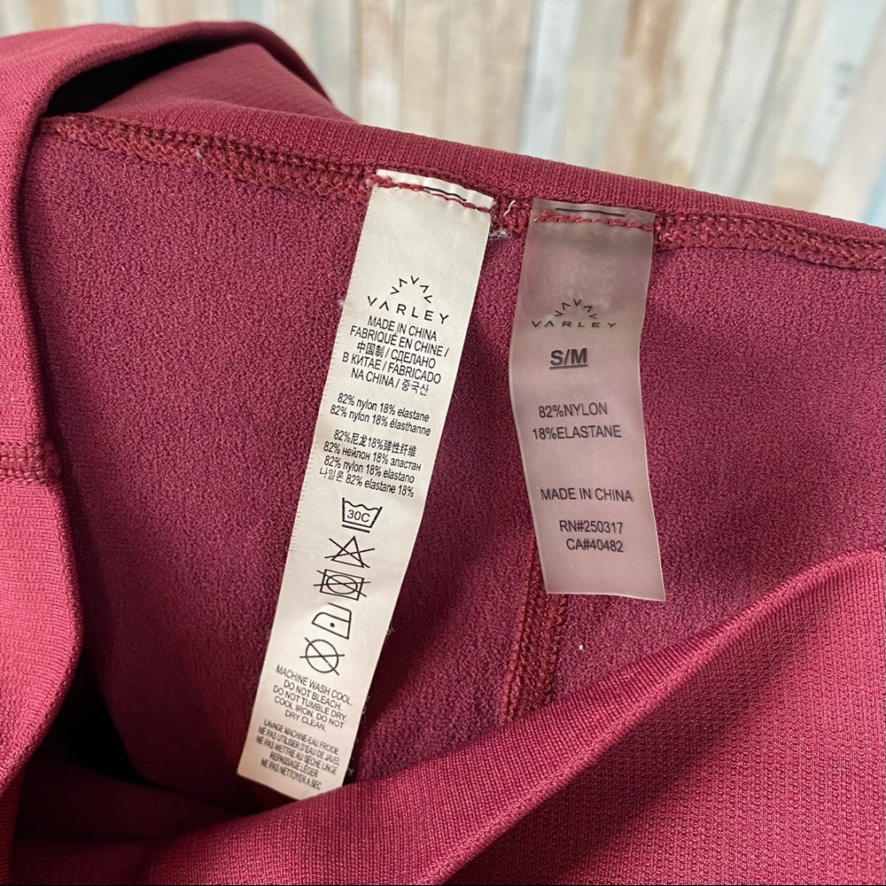 Varley S Ombre Perforated High Rise Waist Dover 7/8 Legging Tight Athletic Yoga - Picture 8 of 14